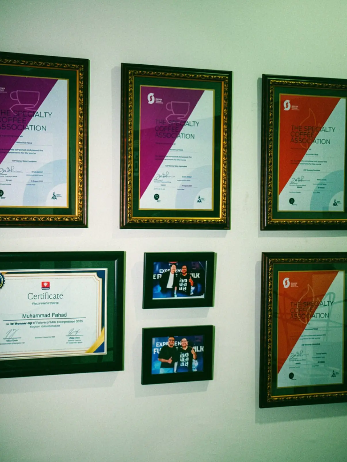 SCA Quality Standard Certificate